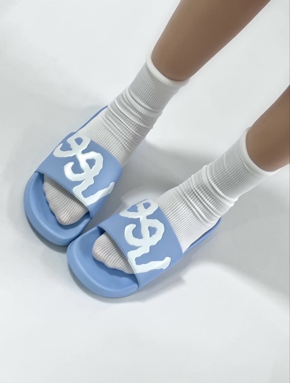 LEE 大Logo拖鞋 室外拖鞋 糖果色系 女款 白色 水藍色 粉色/預購