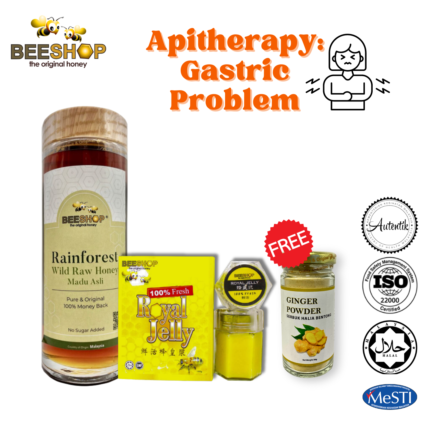 APITHERAPY: GASTRIC SOLUTION (HALAL )