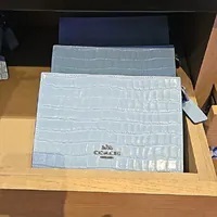 [S] COACH CR237 CROC SLM CB,QB/CORNFLOWER, 196395289776 (SCO826)