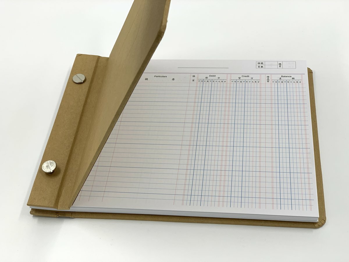 #90188R 牛皮活頁帳紙夾 - 1 個