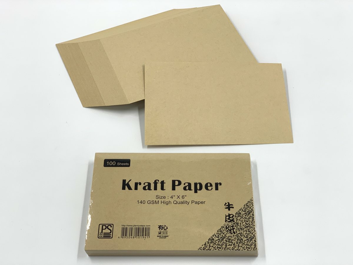 4" x 6" 牛皮卡 (140克) - 1包