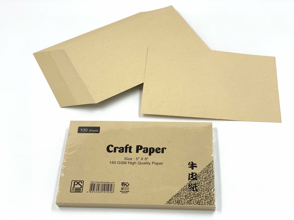 5" x 8" 牛皮卡 (140克) - 1包