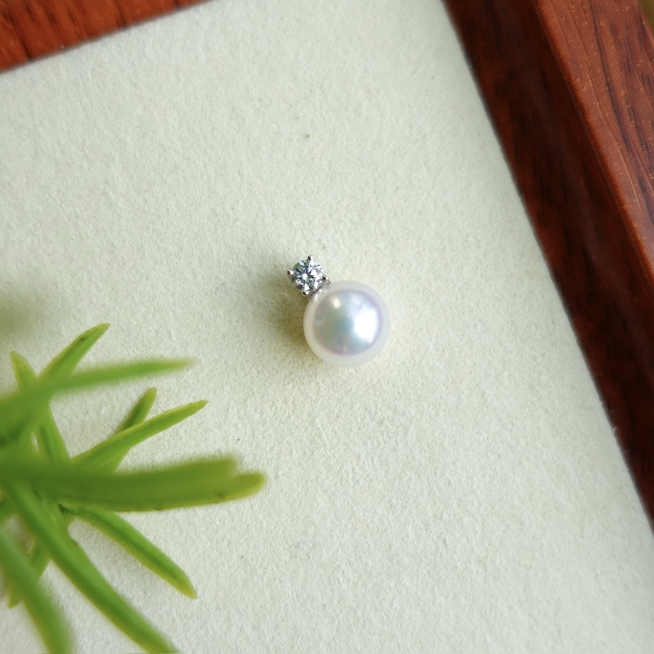 頂級鏡面系列-18K金日本Akoya珍珠吊墜