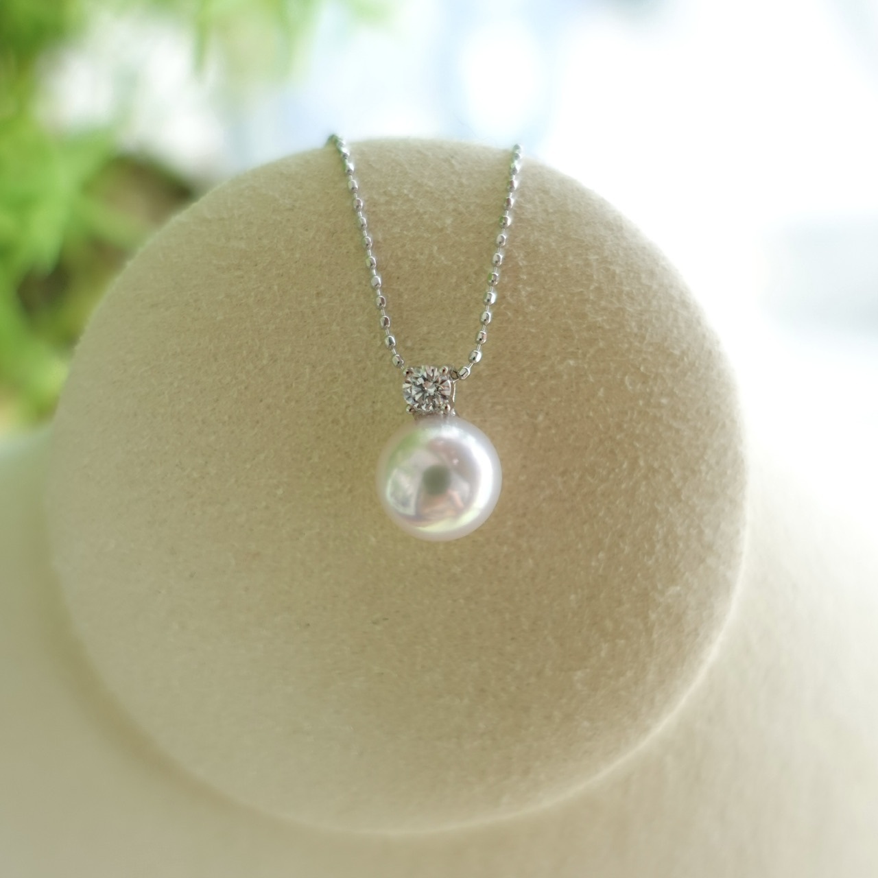 頂級鏡面系列-18K金日本Akoya珍珠吊墜