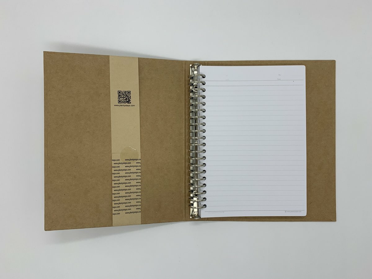 #92220R A5 20孔牛皮活頁快勞文件夾 + 行線活頁紙 / 格線活頁紙 / 空白活頁紙 / 牛皮活頁紙