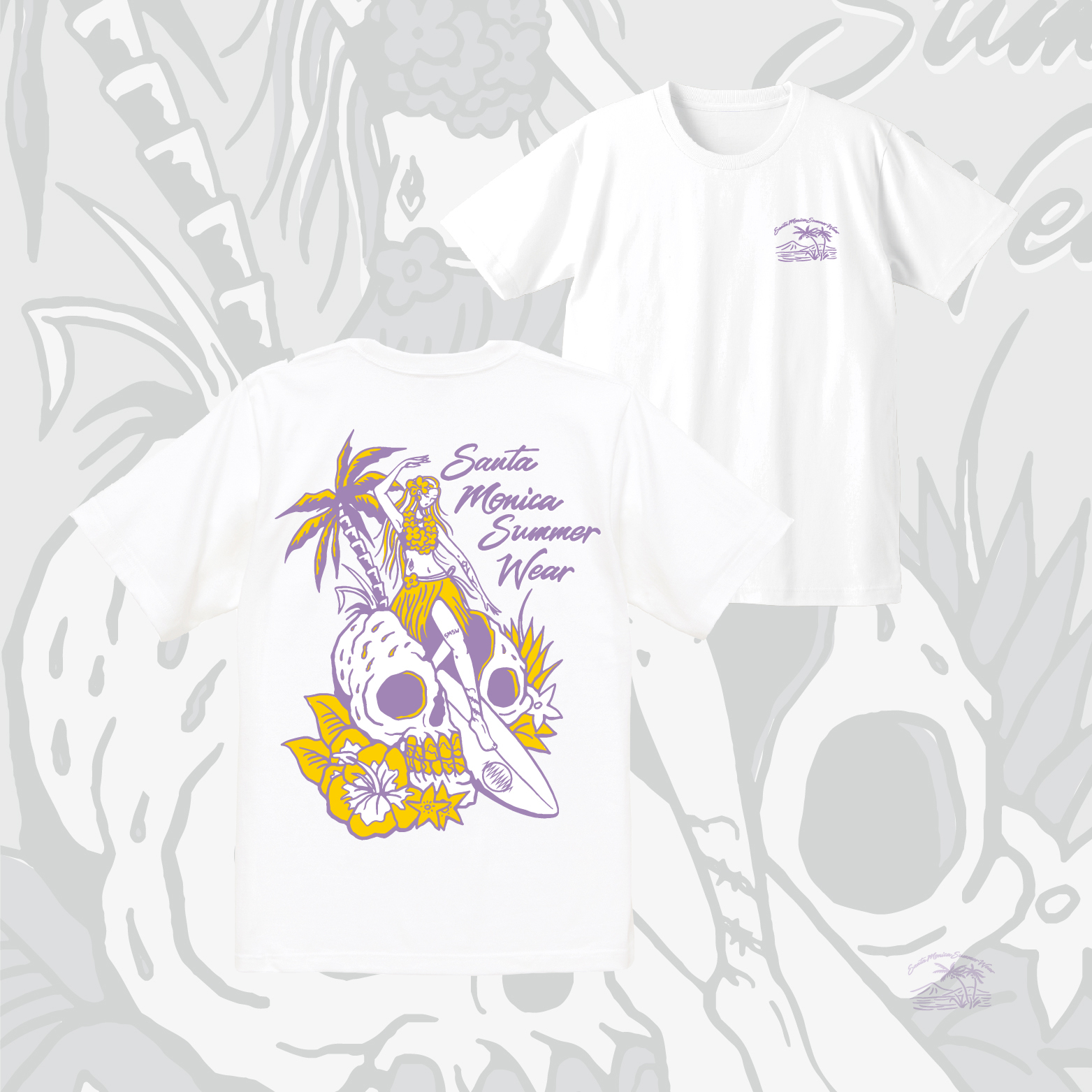 【SANTA MONICA SUMMER WEAR】SMSW24 衝浪骷髏 tee
