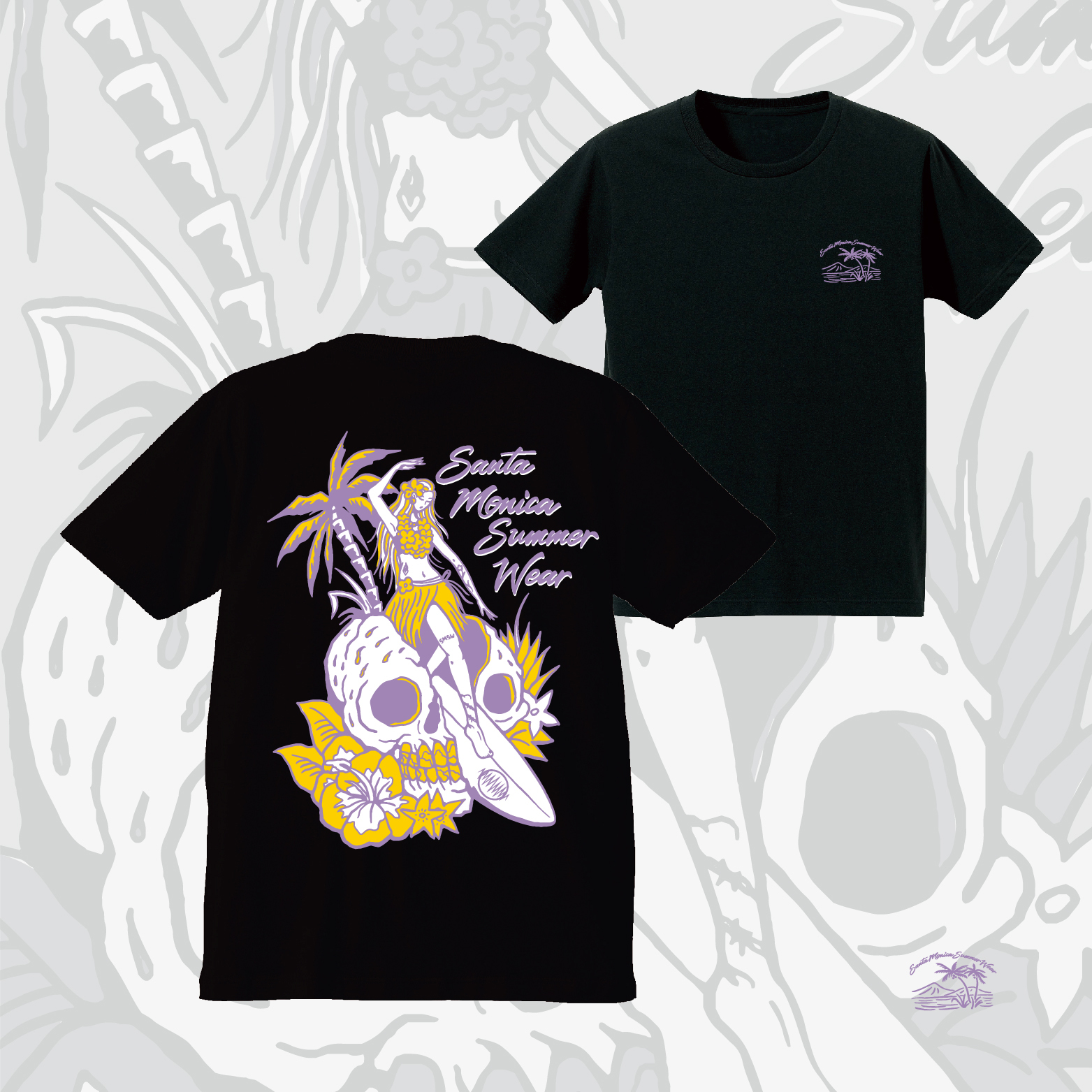 【SANTA MONICA SUMMER WEAR】SMSW24 衝浪骷髏 tee