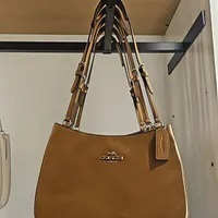 [S] COACH CO952 SMOOTH LEATHER PENELOPE SHOULDER BAG,SV/LIGHT SADDLE, 196395164233 (SCO829)