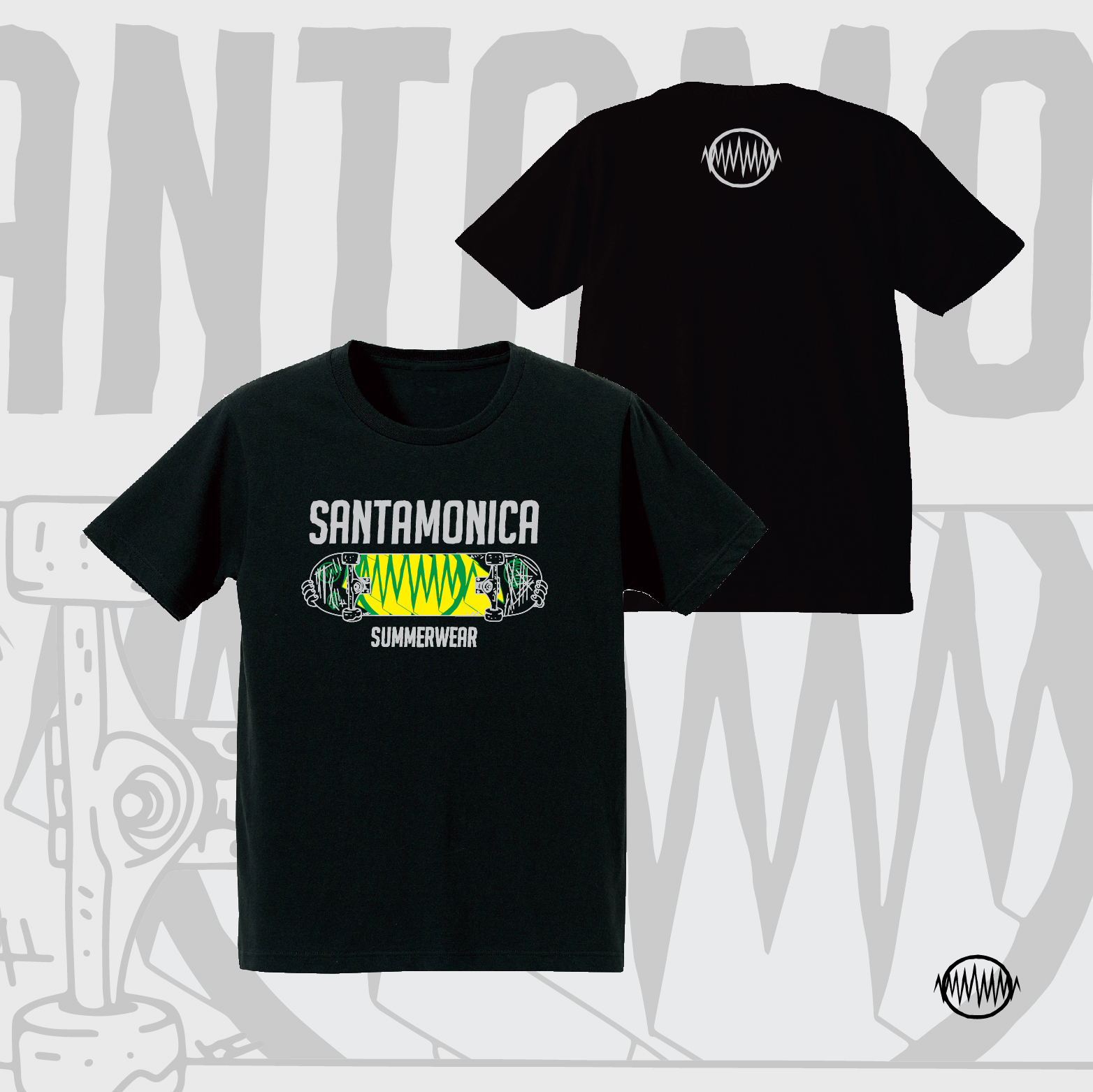 【SANTA MONICA SUMMER WEAR】SMSW24 咬滑板 tee