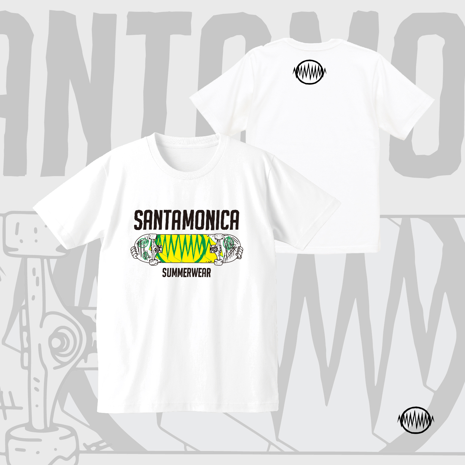 【SANTA MONICA SUMMER WEAR】SMSW24 咬滑板 tee