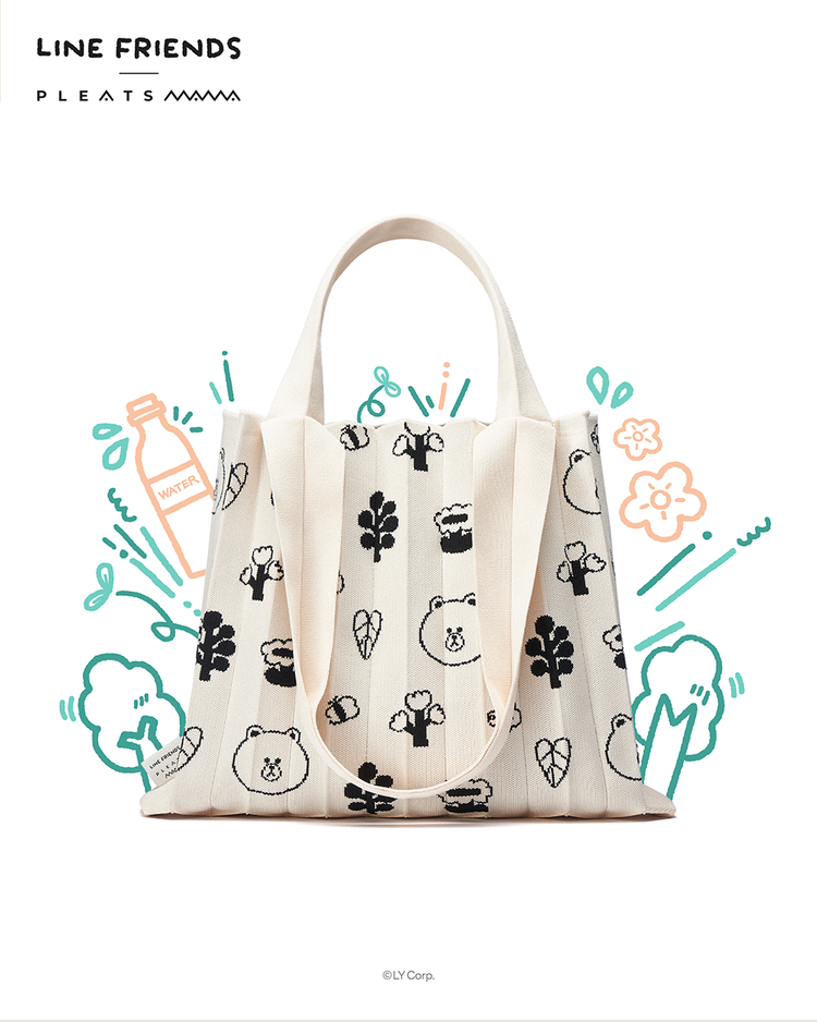 PLEATSMAMA x LINE FRIENDS Edition Two-Way Shopper Bag