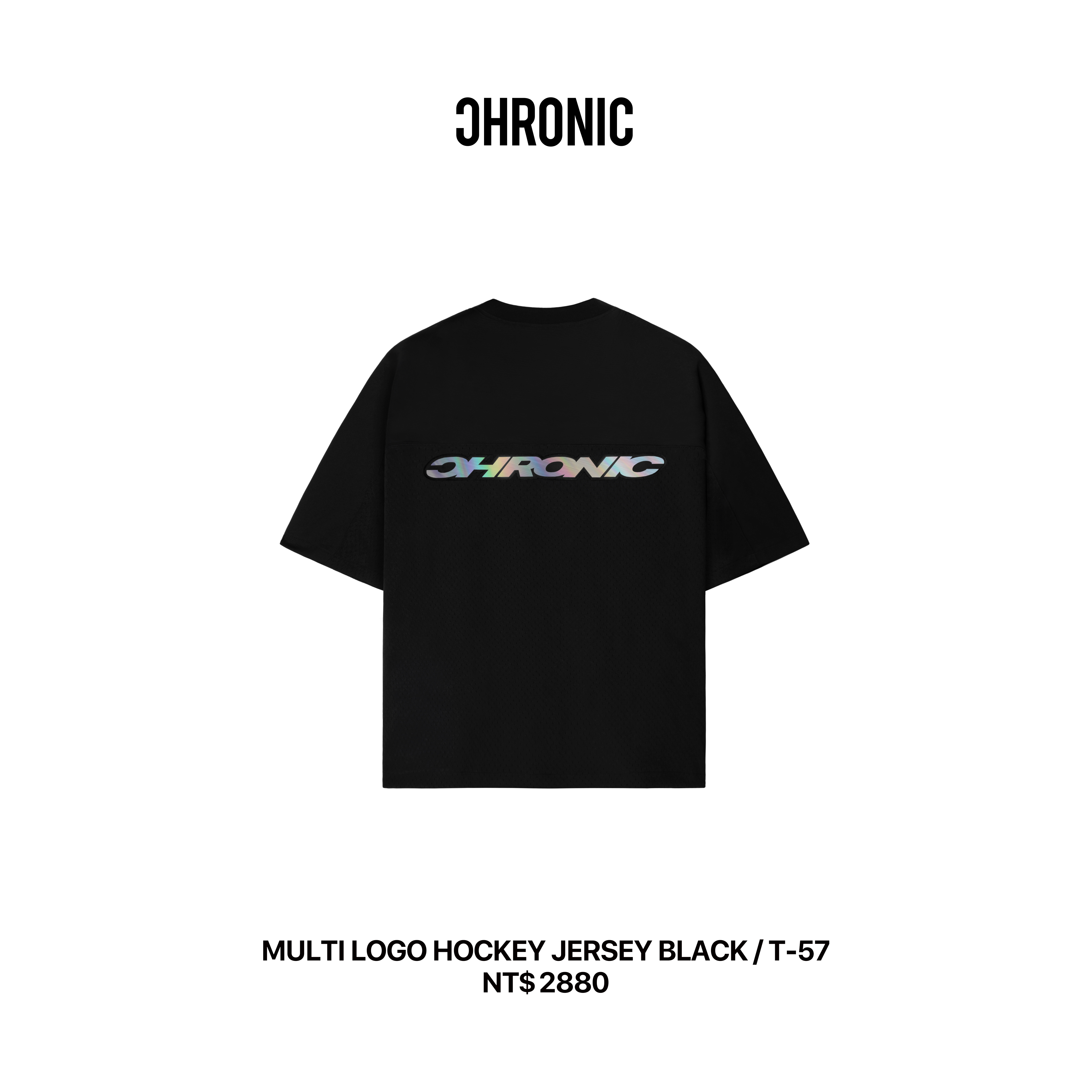 MULTI LOGO HOCKEY JERSEY BLACK / T-57