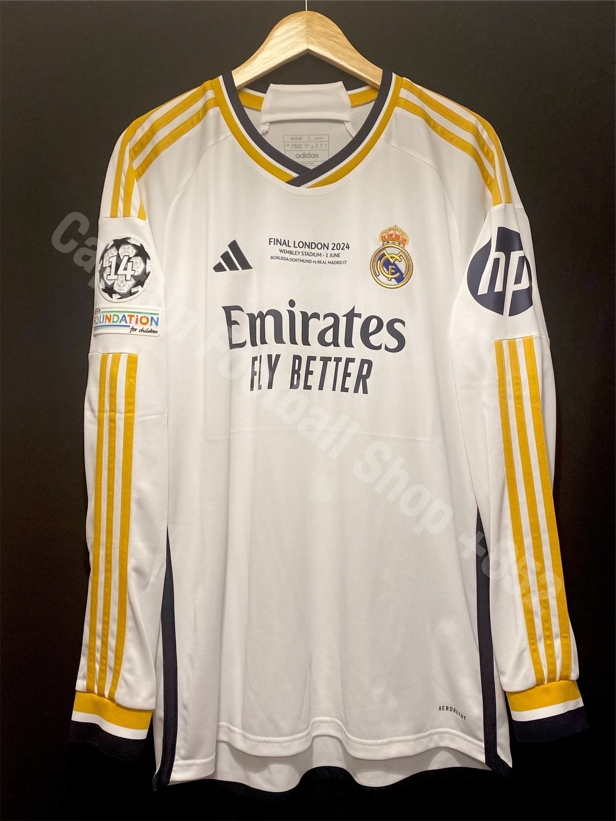 Real Madrid 2023-2024 Adidas UEFA Champions League Home L/S Shirt #5 BELLINGHAM