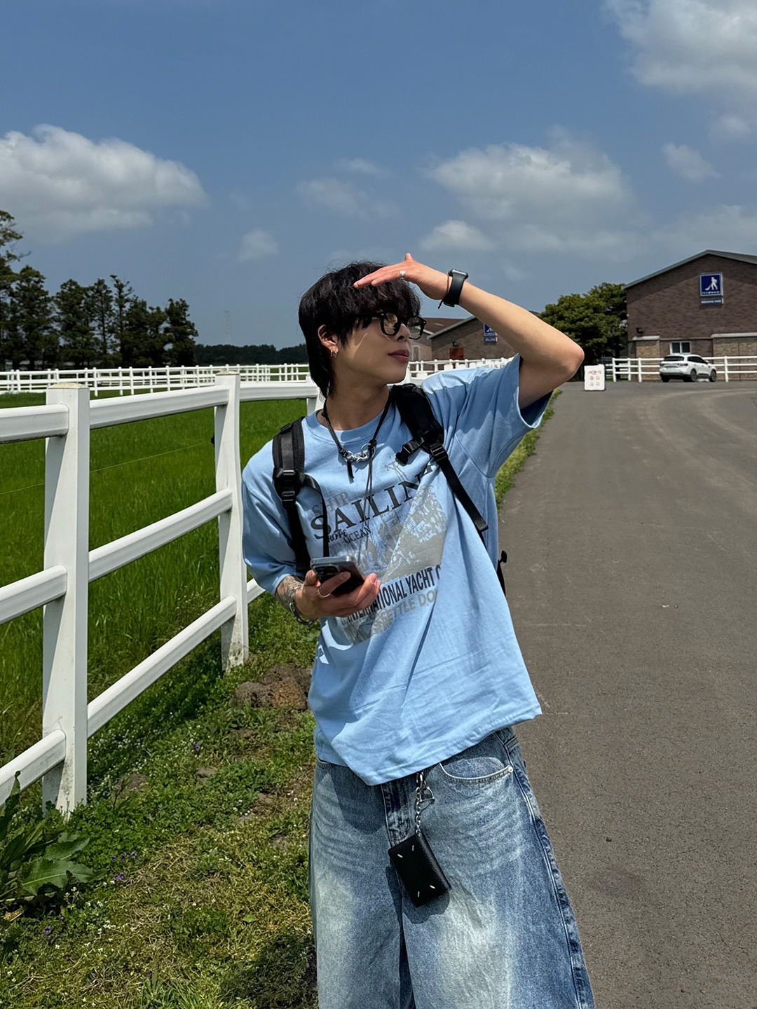 頁岩印染寬鬆短袖T恤