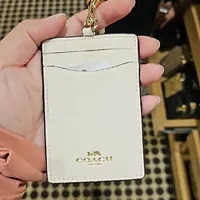 [S] COACH 57311 CRSG LEATHER LANYARD ID,IM/CHALK, 193971176246 (SCO856)