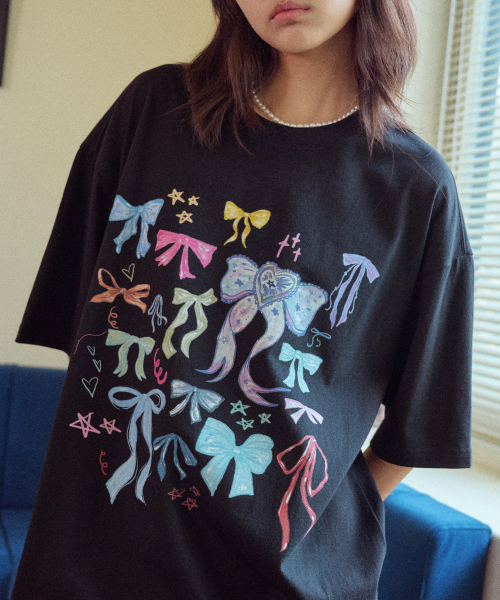 韓國🇰🇷連線 CPGN STUDIO 蝴蝶結 緞帶短袖 白色 黑色 (任買兩件711免運)/預購