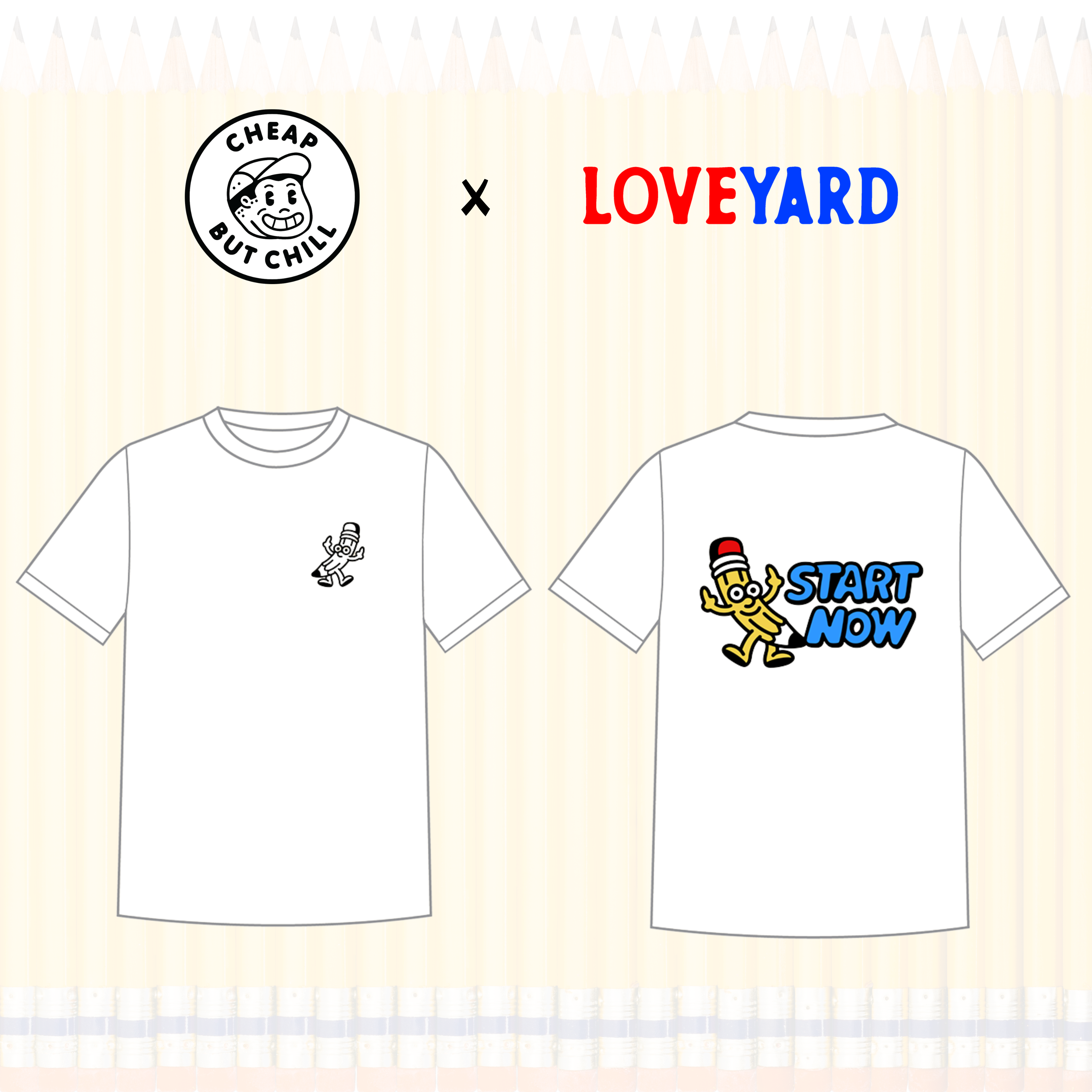 New ✦ CheapbutChill x loveyard Start Now Tee