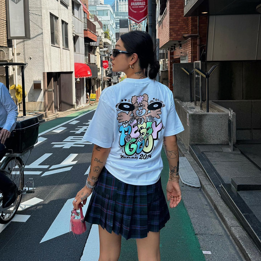 聯名款 Peggy Gou x VERDY VISTY 塗鴉 短Tee 白色 短袖上衣