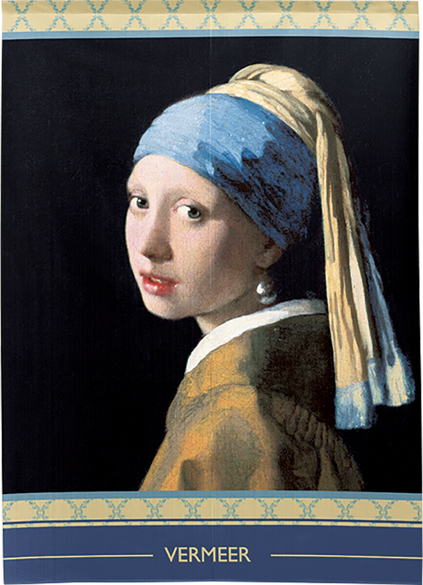 戴珍珠耳環的少女 長暖簾 門簾 150cm｜日本製 のれん工房