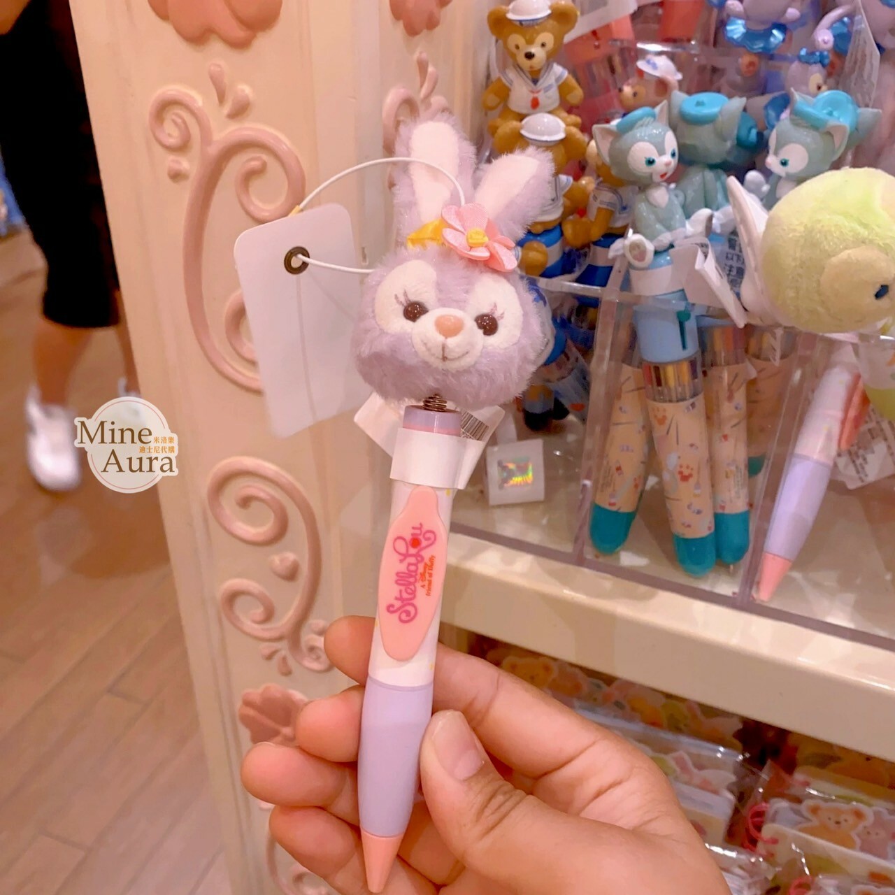 史黛拉露 星黛露 StellaLou 絨毛大頭搖頭 圓珠筆 -上海迪士尼樂園