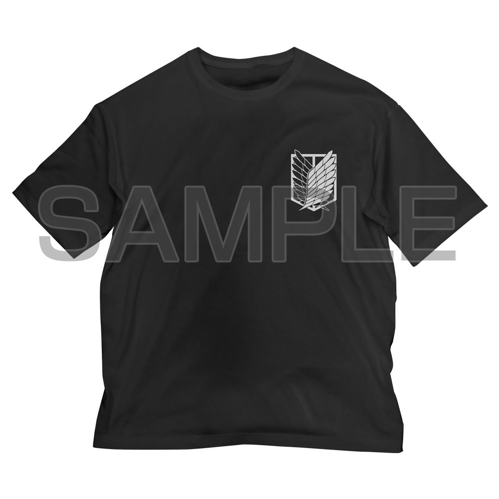 Cospa 0729 進撃の巨人 調査兵団 ﾋﾞｯｸﾞｼﾙｴｯﾄTｼｬﾂ/BLACK