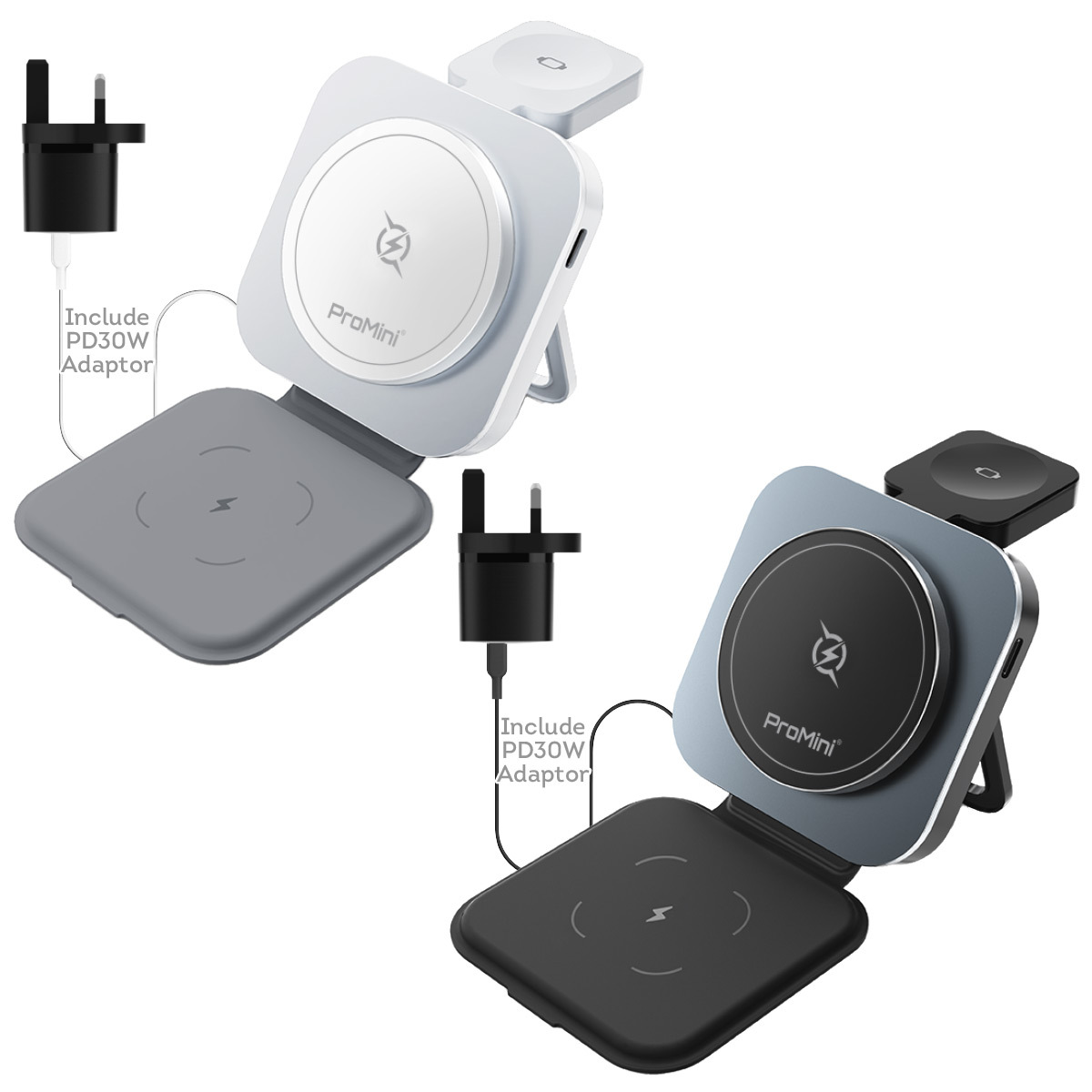 ProMini MagW3F2 23.5W磁吸三合一摺疊式無線快充座(連火牛)