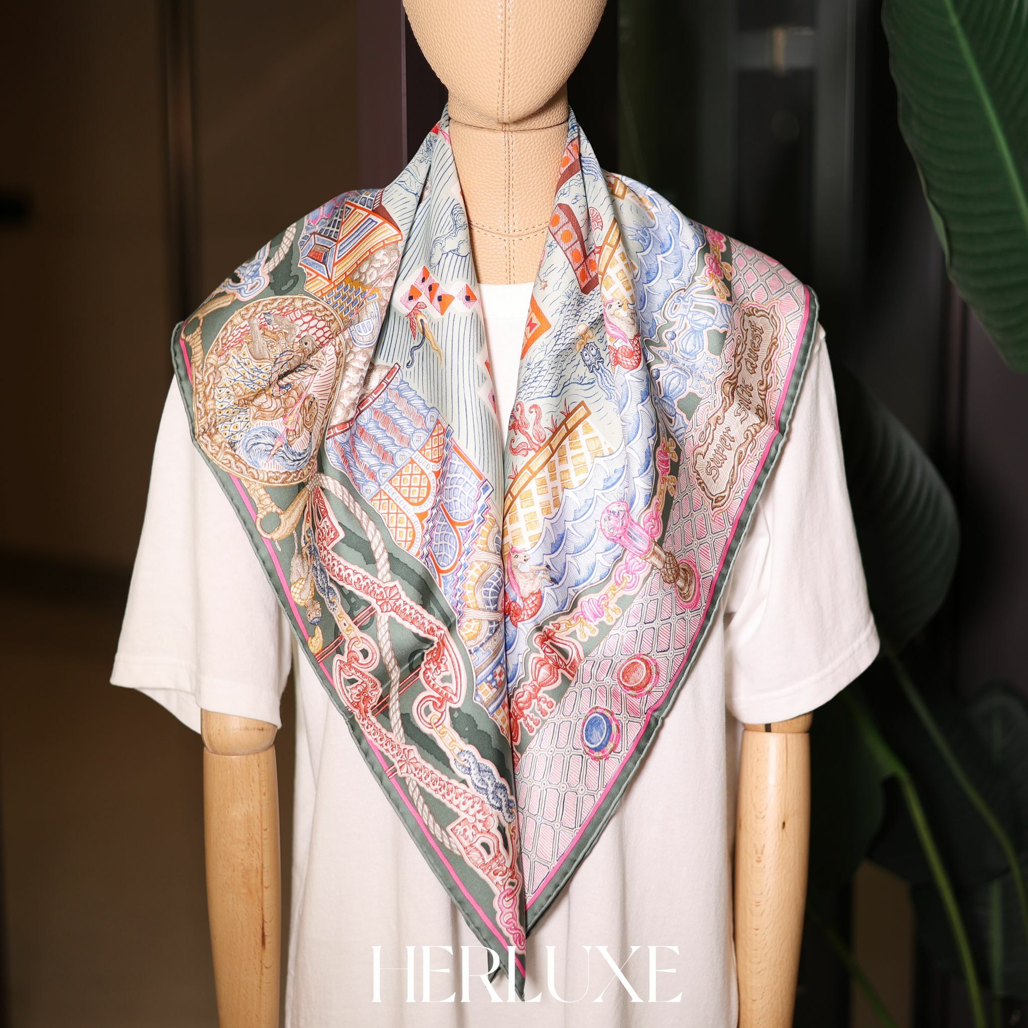 Scarf 100% soie 90 x 90cm