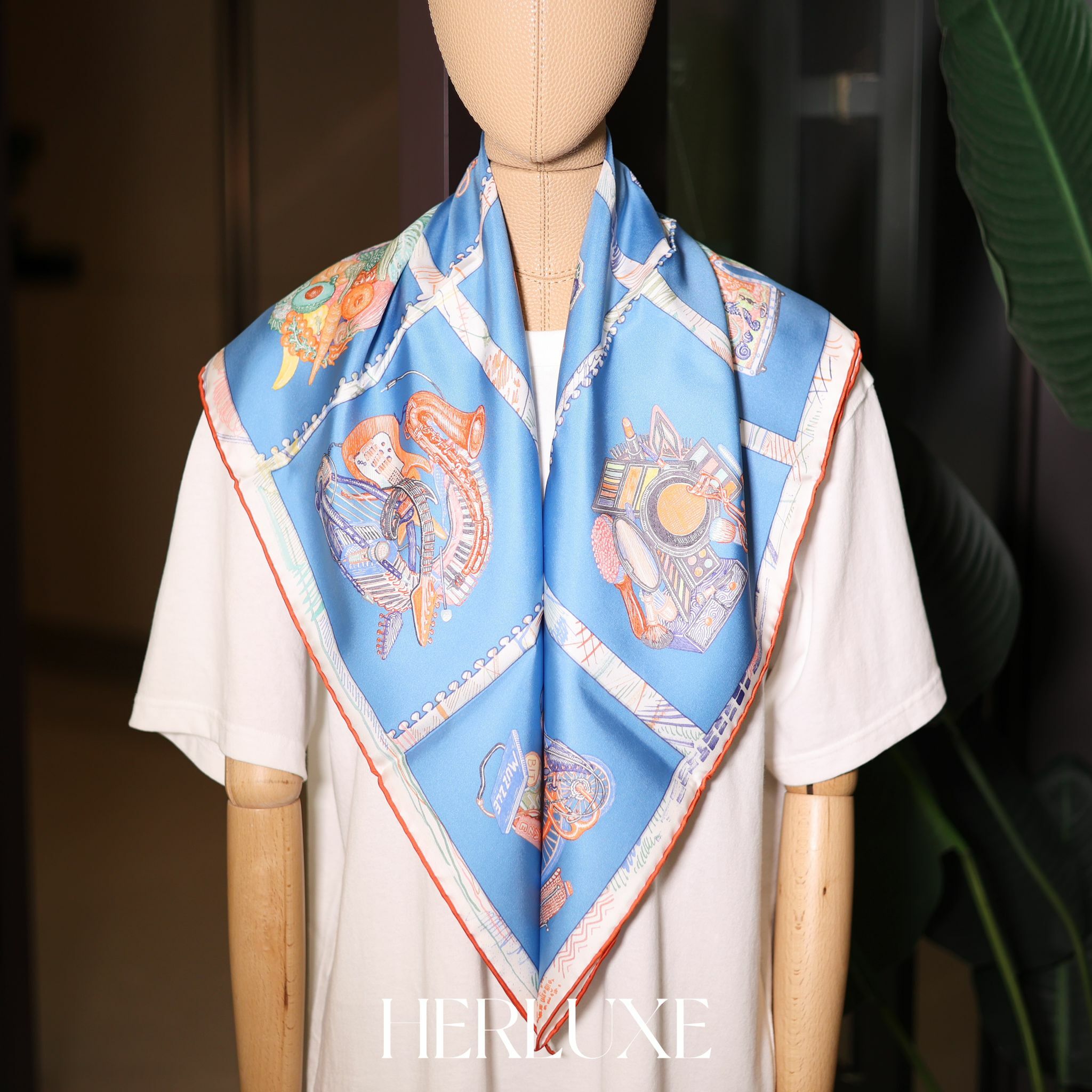 Scarf 100% soie 90 × 90cm