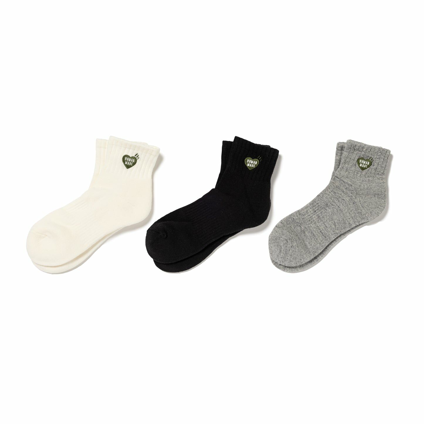 現貨┃HUMAN MADE PILE SHORT SOCKS 綠色刺繡愛心 襪子 短襪
