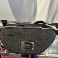 [S] MARC JACOBS 4S4HBB001H02-001 EMBROIDERY LOGO BUMBAG,BLACK, 196611114868 (SMJ365)