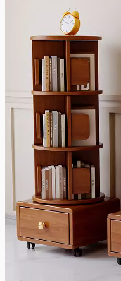 蘭氏 實木旋轉小書架