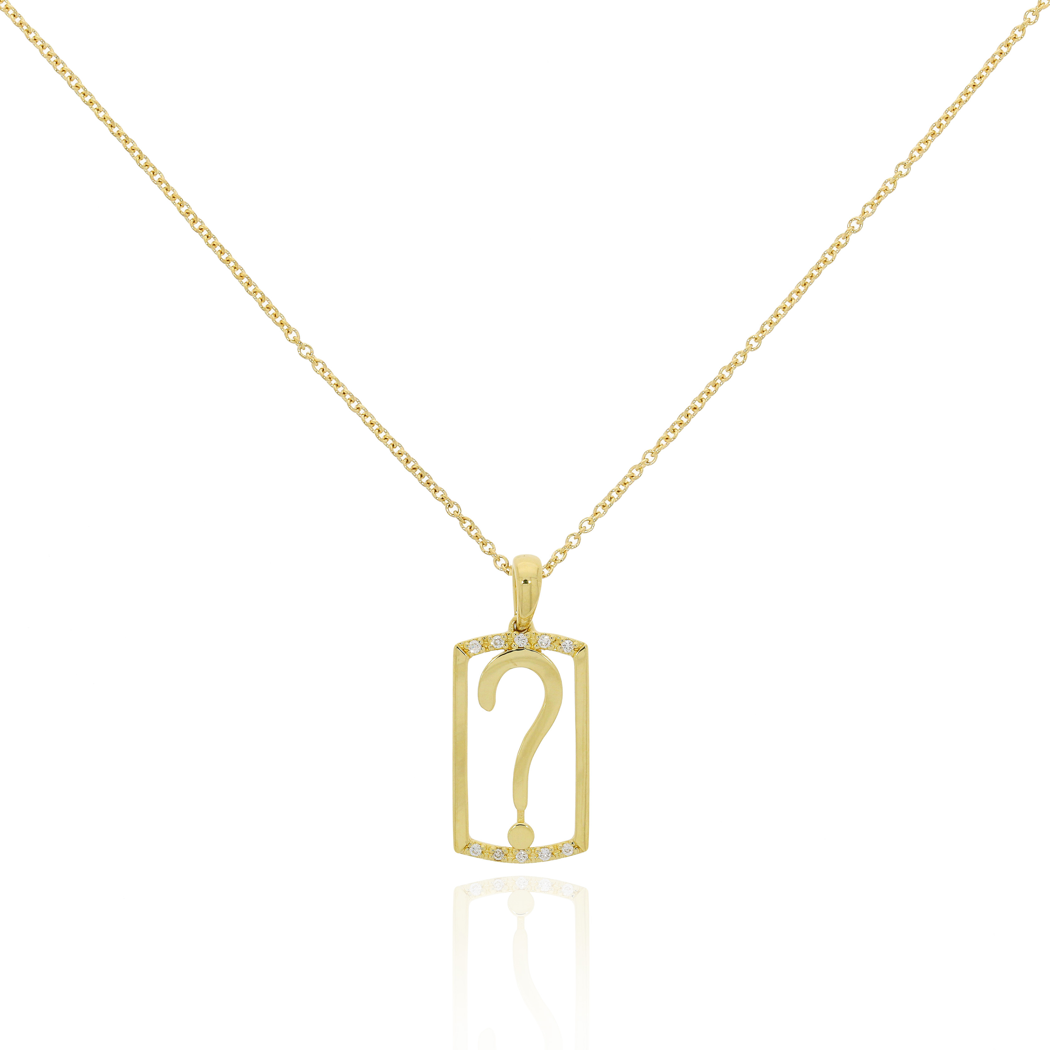 鑽石問號字符頸鏈|框間絮語