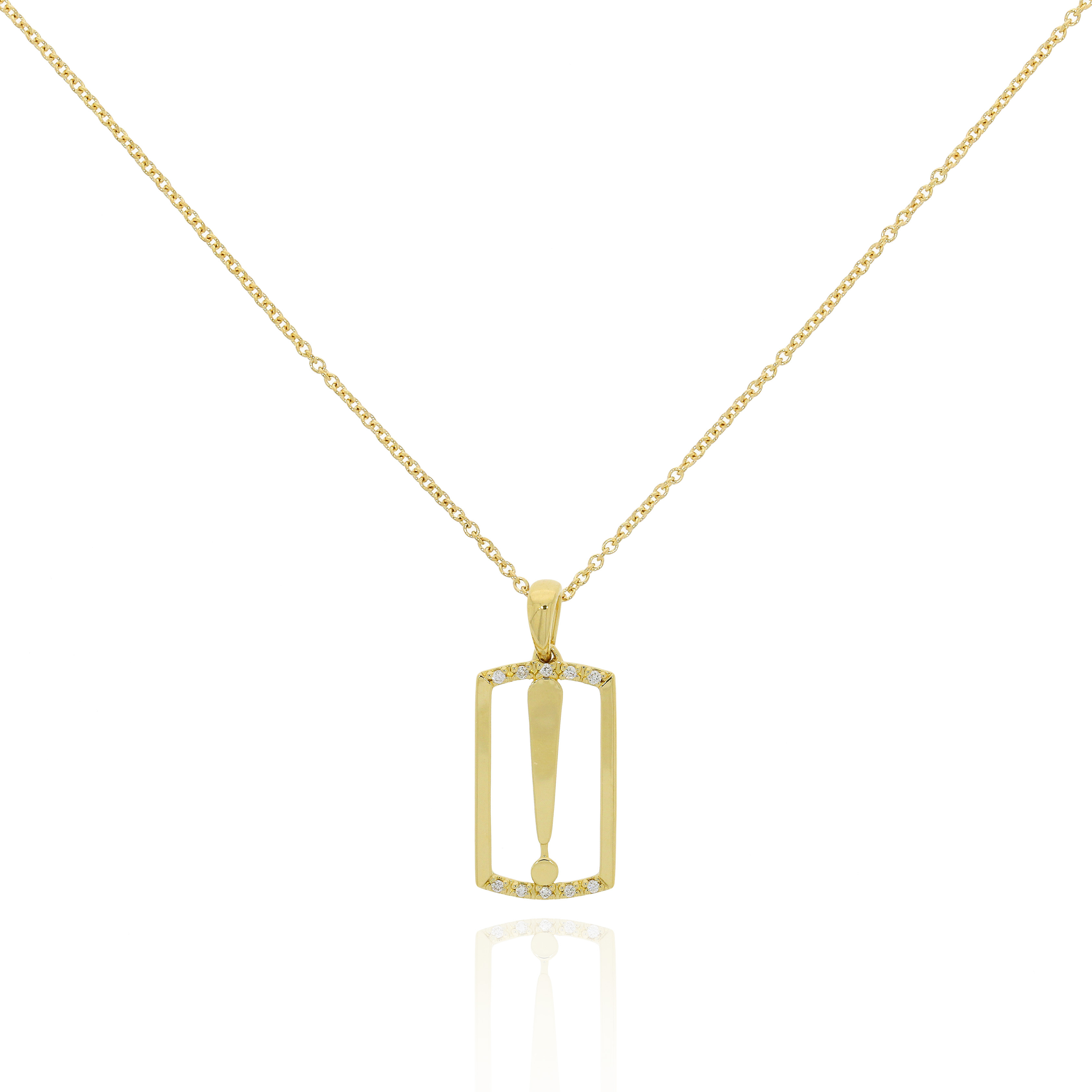 鑽石感嘆號字符頸鏈|框間絮語