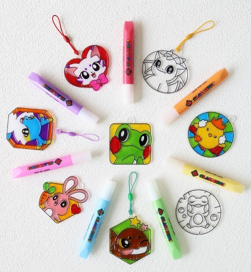 AMOS - 韓國 AMOS 繪畫玻璃彩 - Hueri & Friends系列, 10色 (盒裝) #SD10P10-H《香港行貨》