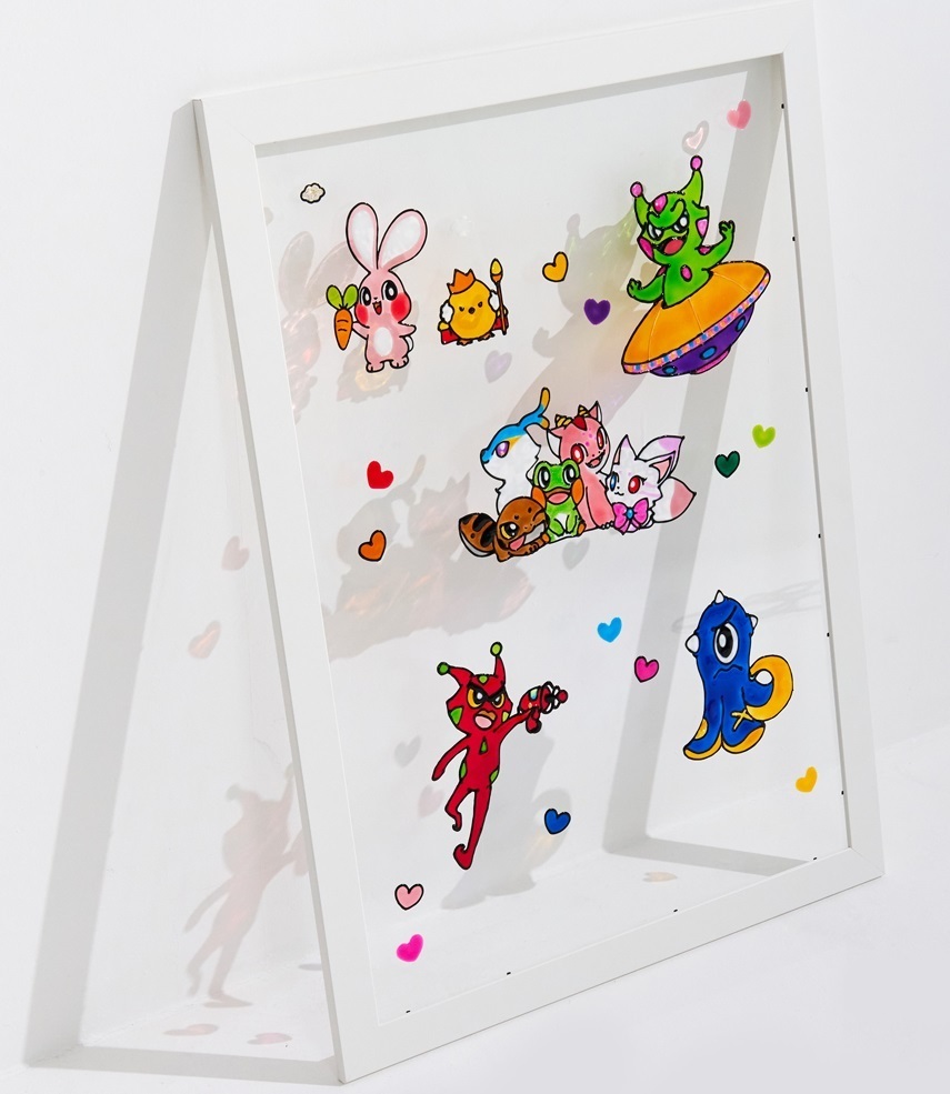 AMOS - 韓國 AMOS 繪畫玻璃彩 - Hueri & Friends系列, 7色 (盒裝) #GD22P7R-H《香港行貨》- 7色套裝/盒