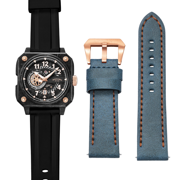 【ROMAGO 雷米格】 碳霸系列 RM097 贈真皮錶帶 限量 碳纖維 鏤空 賽車 機械錶 超跑渦輪