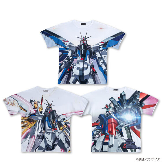 216127 Pbandai 預訂2024/10月 機動戦士ガンダムSEEDシリーズ グランプリ2024 MSイラスト フルパネルTシャツ （全3種）