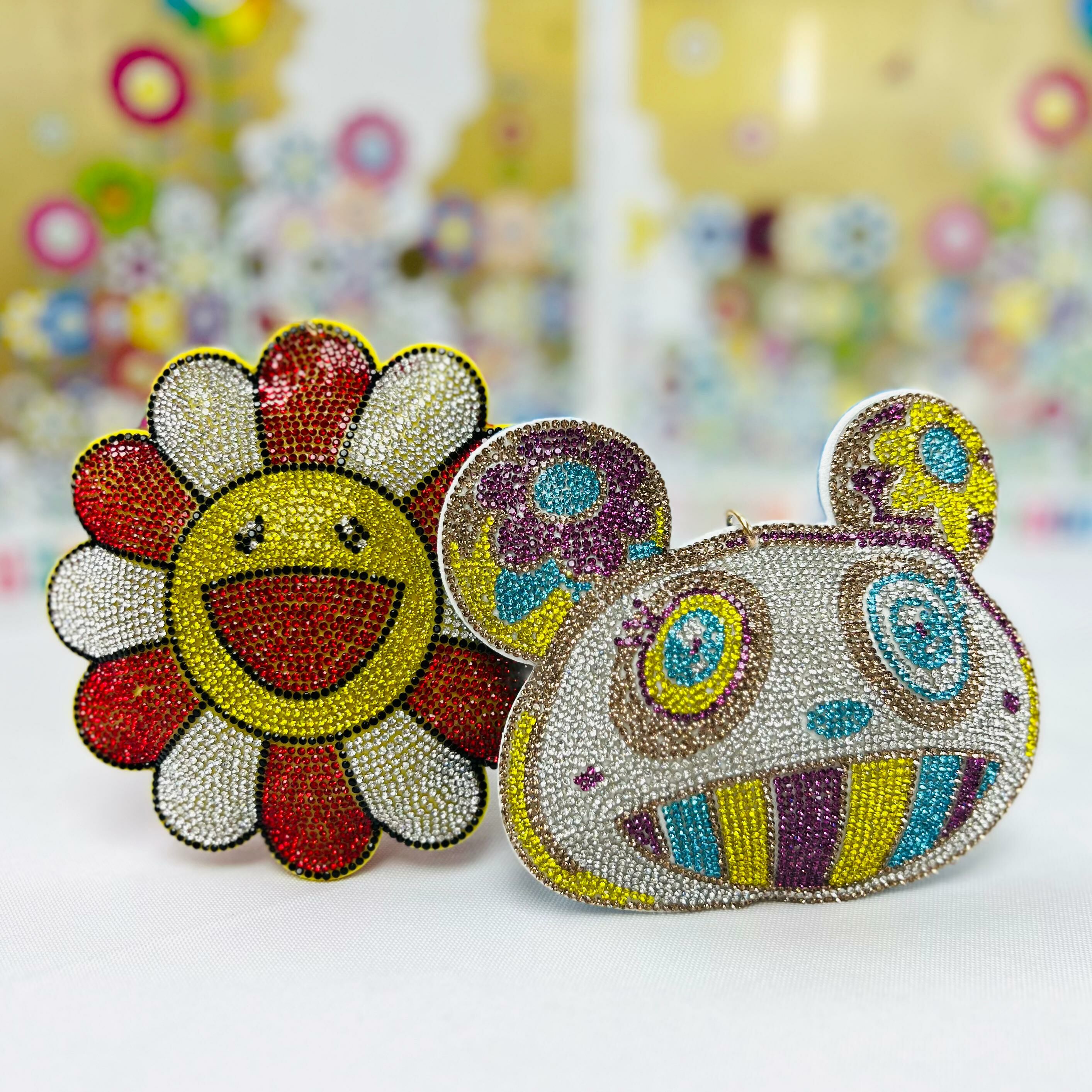 Murakami Mononoke Kyoto Flash Keychain (Panda / Flower)