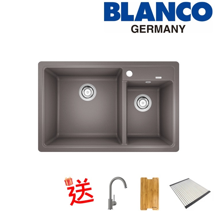 Blanco "Legra 8" 526225 Countertop Granite composite kitchen sink with Waste Kit (Alu metallic) 