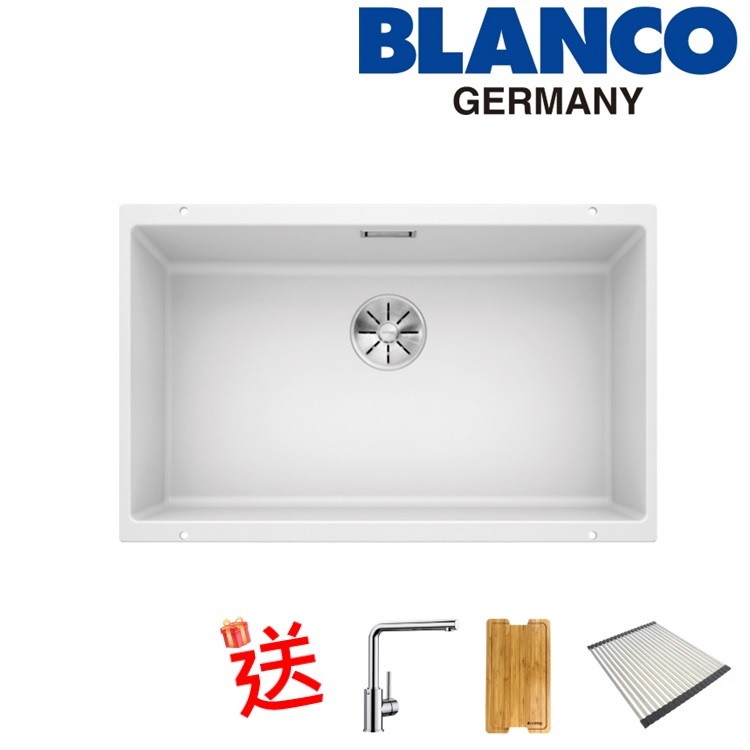 Blanco "Subline 700-U" 523446 Undermount Granite composite kitchen sink with Waste Kit (White)