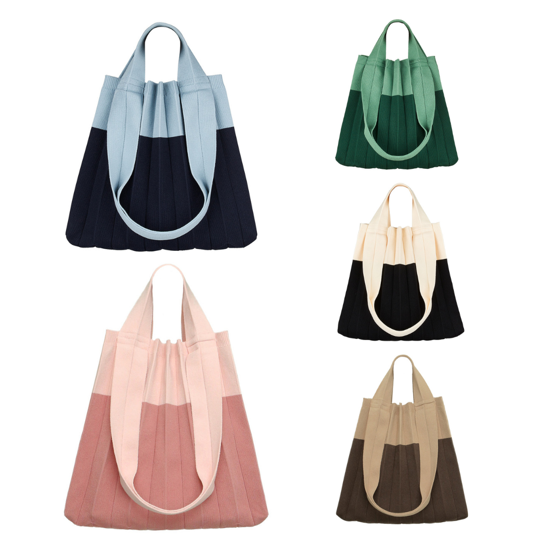 PLEATSMAMA Two-Way Shopper Bag Horizontal
