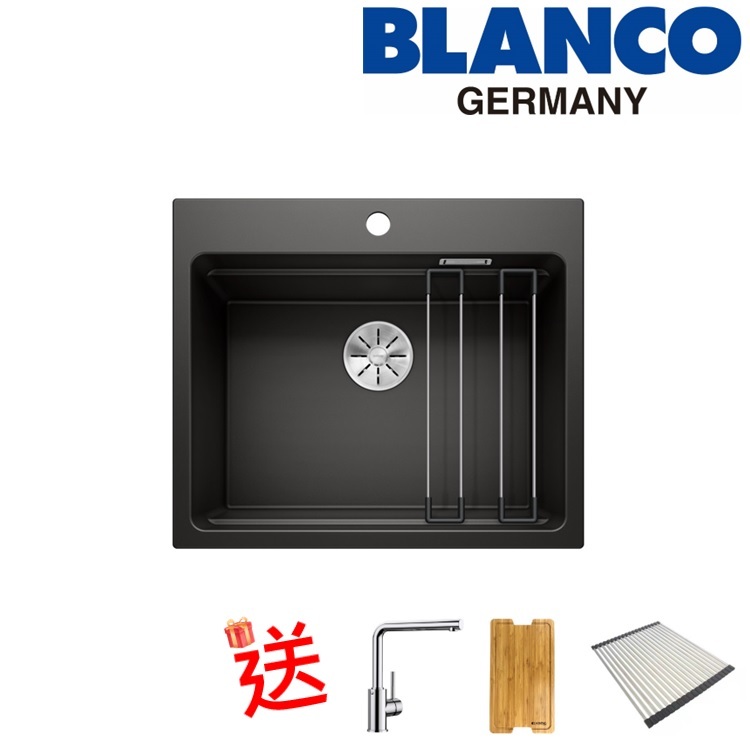 Blanco "Etagon 6" 525890 Countertop Granite composite kitchen sink with Waste Kit (Black)