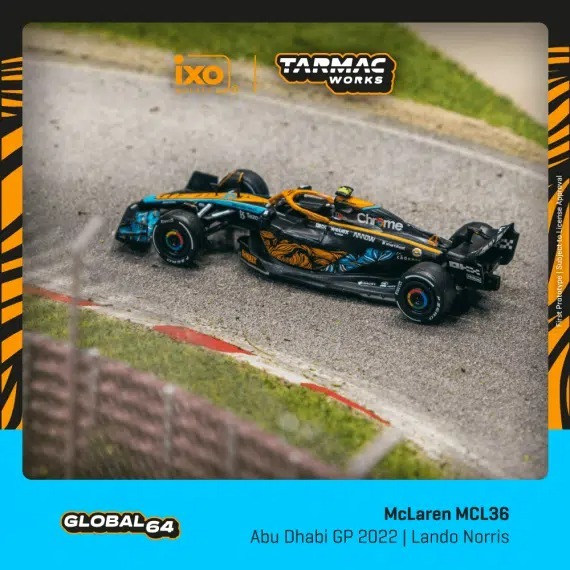 Tarmac Works 麥拿侖車隊 McLaren MCL36 2022年F1阿布達比大獎賽 Lando Norris