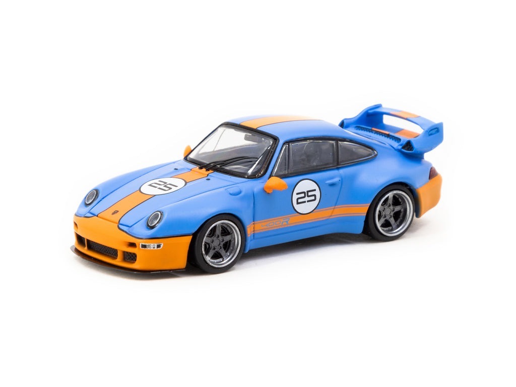 Tarmac Works 1/64 993 Remastered By Gunther Werks Blue / Orange