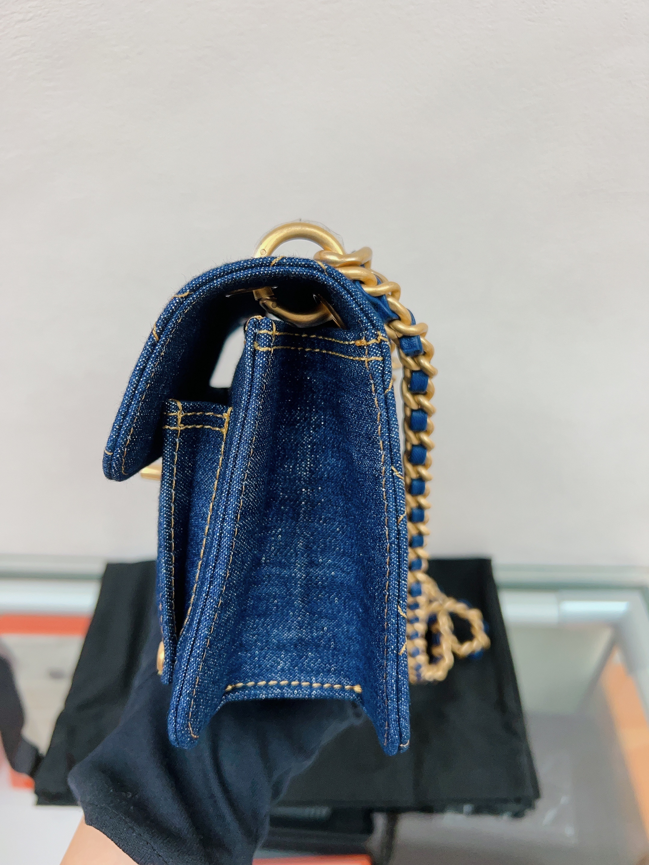 *Unused* Chanel mini flap bag denim 23A