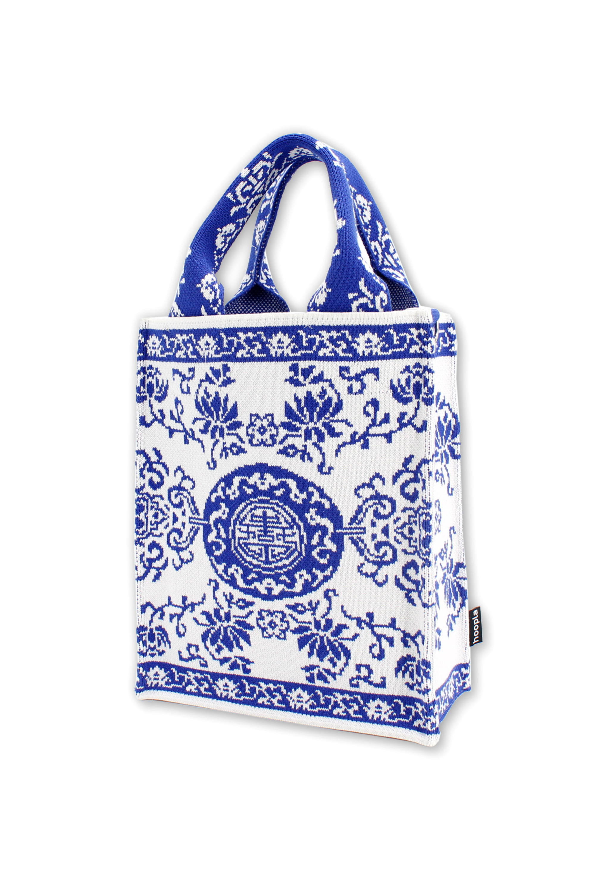 青花瓷圖案直版紙袋型手袋