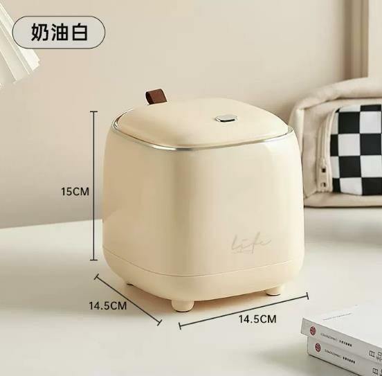 Hot style (cream white) desktop trash can #