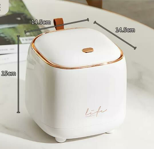 Hot style (elegant white) desktop trash can #