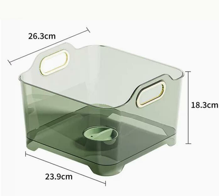 Hot style (dark jade green-gold handle) drain basket, vegetable basket, storage basket, shelf, storage rack #