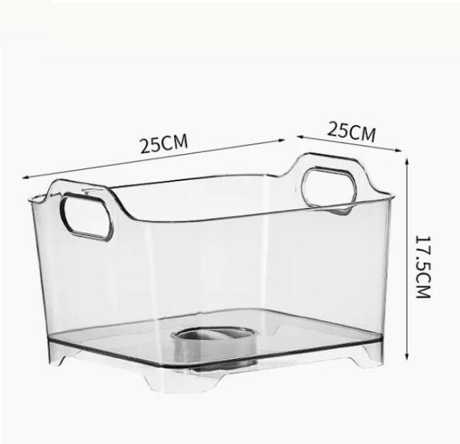 Hot style (transparent color - ordinary handle) drain basket, vegetable basket, storage basket, shelf, storage rack #